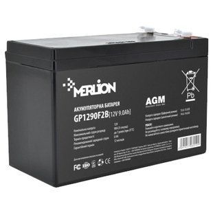 MERLION AGM GP1290F2B 12В 9А&bull;ч Аккумуляторная батарея 99-10029851 фото