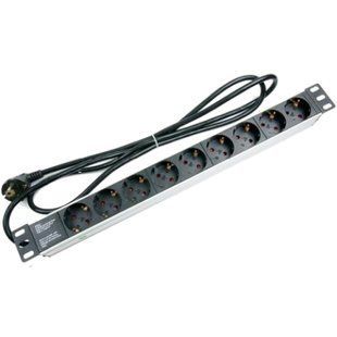 Hypernet SPP9-E Фільтр мережевий 220В 9 розеток кабель 1.8м 19'' 99-00020077 фото