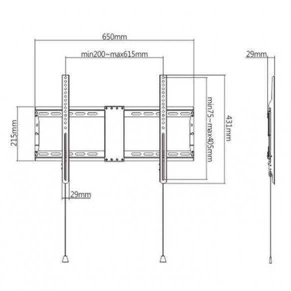 Gembird WM-80F-01 37-80" 70 кг Кронштейн для телевізора 99-00022268 фото