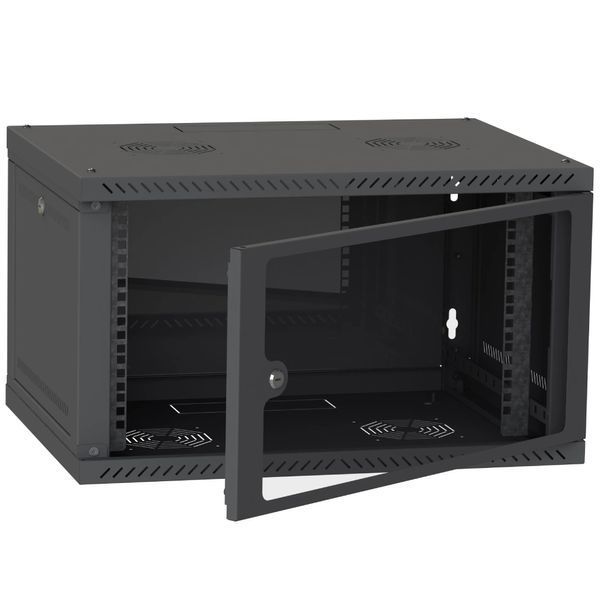 IPCOM СН-4U-060х035-ДС-9005 Шкаф телекоммуникационный стекло (RAL9005) 99-00019127 фото