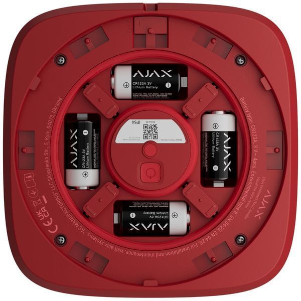 Ajax EN54 FireProtect (VAD) red пожарный световой "ВИХІД" Извещатель 99-10034544 фото