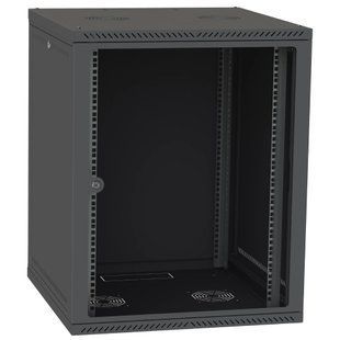 IPCOM СН-18U 600х600 Шафа телекомунікаційна двері скло (чорна) 99-10025657 фото