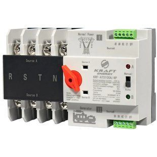 Kraft KRF-ATS100A/4p Автоматичний перемикач (АВР) під DIN-рейку 4 полюси 99-00022303 фото