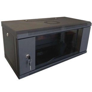 Hypernet WMNC-35-6U-FLAT-BLACK Шкаф коммутационный настенный 6U 600x350 разборный черный 99-00013974 фото