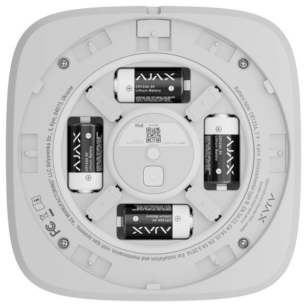 Ajax EN54 FireProtect (Sounder/VAD) white пожежний світлозвуковий "ВИХІД" Cповіщувач 99-10034551 фото