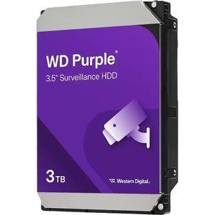 Western Digital Purple Surveillance 3TB 5400rpm 128MB (WD34PURZ) Жорсткий диск 99-10037269 фото