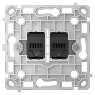 Ajax OutletCore (LAN) vertical black Механізм інтернет розетки 99-10027609 фото