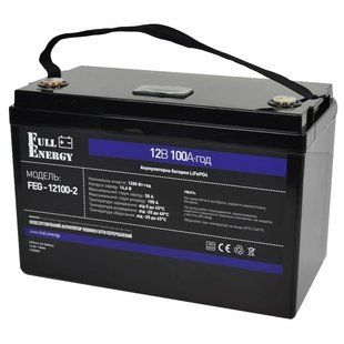 Full Energy FEG-12100-2 LiFePO4 12В 100А&bull;г Літієва акумуляторна батарея 99-10026257 фото