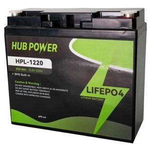 Hub Power HPL-1220 LiFePO4 12В/20А&bull;г Акумуляторна батарея 99-10034627 фото