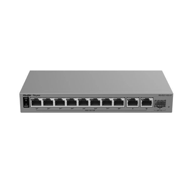 Ruijie RG-ES211GS-LP PoE Комутатор 11 портів керований хмарно 99-10037761 фото