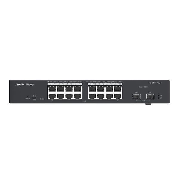 Ruijie RG-ES218GC-P 18-портовий гігабітний інтелектуальний POE комутатор 99-00008403 фото