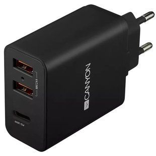 Canyon H-08 black (QC/PD 30W) Сетевое зарядное устройство 99-00012588 фото