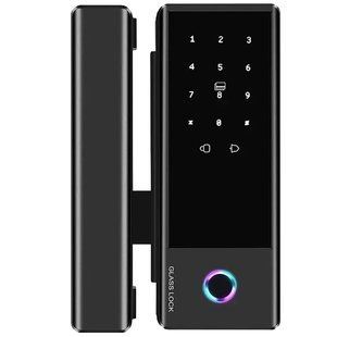 SEVEN LOCK SL-7776BF black Умный биометрический замок на стеклянную дверь 99-00022505 фото