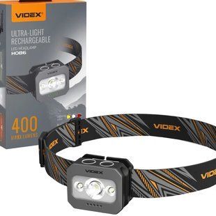 VIDEX VLF-H086 400Lm 5000K Налобный светодиодный фонарик 99-10039243 фото