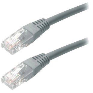 Патч-корд RITAR UTP, RJ45, Cat.5e, 1m, сірий, Cu (мідь)Q500 (PCR-CU/1G) 99-00005867 фото