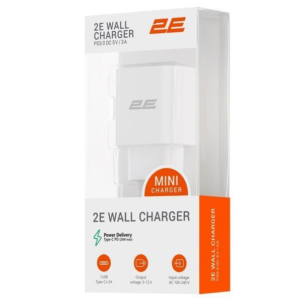2E USB-C PD Зарядное устройство сетевое 20Вт белый 99-00019169 фото