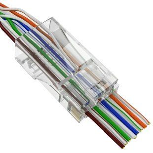 RJ-45 8P8C UTP Cat-5 (50 шт/уп.) для наскрізного підключення Конектор Merlion 99-00024175 фото