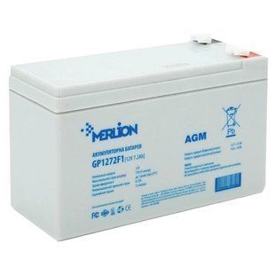 MERLION AGM GP1272F1 12V 7.2AH Аккумуляторна батарея 99-10034525 фото