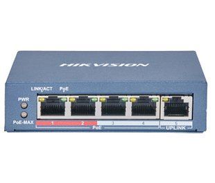 DS-3E0105P-E(B) 4-портовий некерований POE комутатор Hikvision 99-00004417 фото