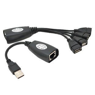 RJ-45 to AM + RJ-45 to 4xAF 50 м Удлинитель USB 2.0 сигнала по F/UTP 99-10030070 фото