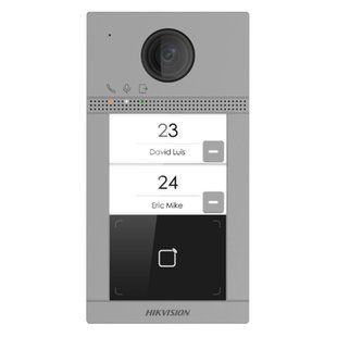 DS-KV8213-WME1/Flush(B) 2 Мп IP виклична панель на 2 абонента з ІЧ підсвічуванням і Wi-Fi 99-00007576 фото