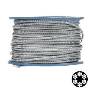 APRO 3мм (2+1мм) DIN 3055 (6x7 + FC) бухта 200м в ПВХ обплетенні оцинкований Трос 99-00025039 фото